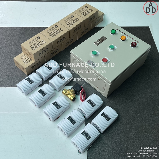 ควบคุมตรวจจับแก๊สรั่ว9จุด(โซลินอยด์วาล์ว)Yamataha-GLD-12 9Point Application With Gas Solenoid Valve(21)